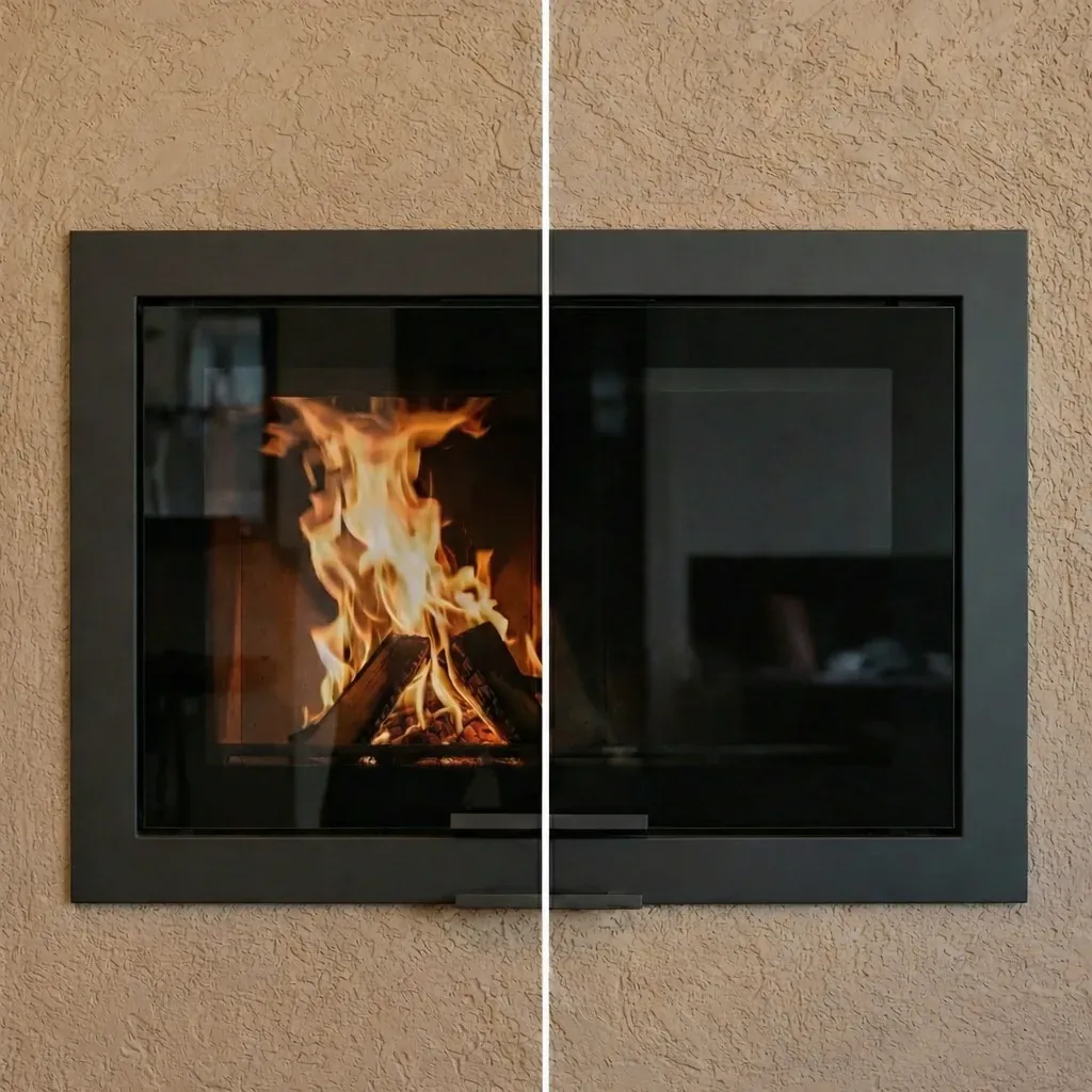 ROBAX NightFlame - przyciemniona szyba kominkowa